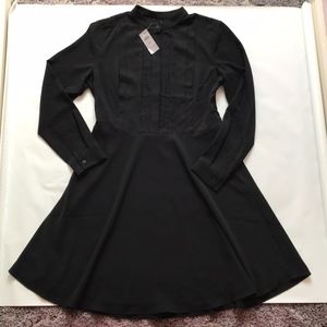 NWT Ann Taylor Black Long-Sleeve Dress